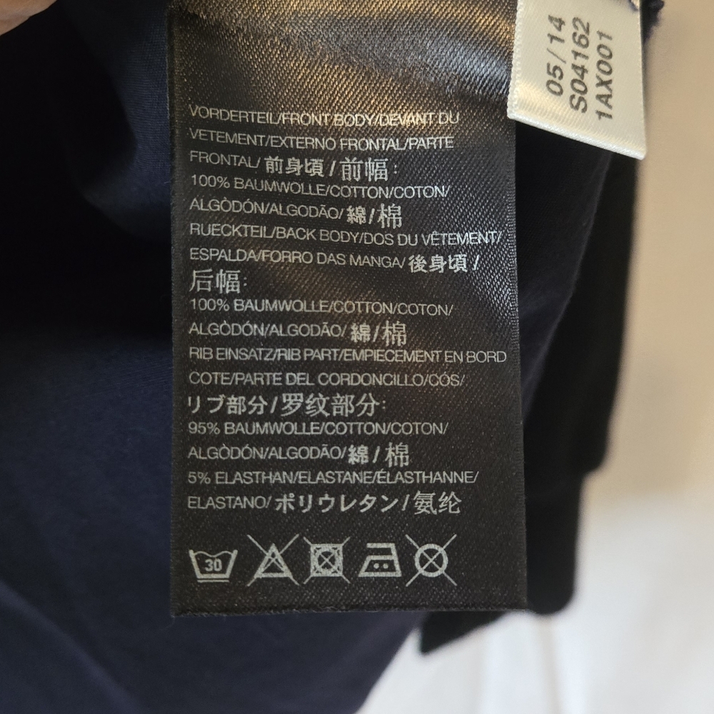 Rare Y-3 Yohji Yamamoto Adidas Black/Navy Blue Mixed Media Hoodie Shirt Size XS - Picture 5 of 6